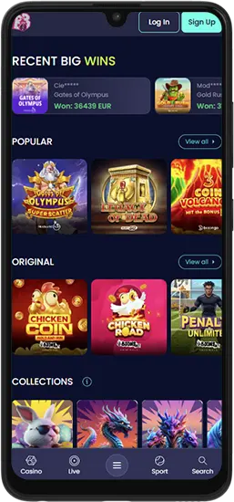 Functies van de Booms Bet Casino-app op je telefoon